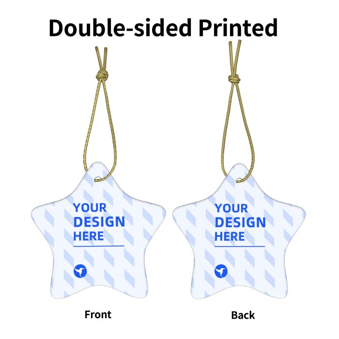 Ceramic star-shaped hanging ornament